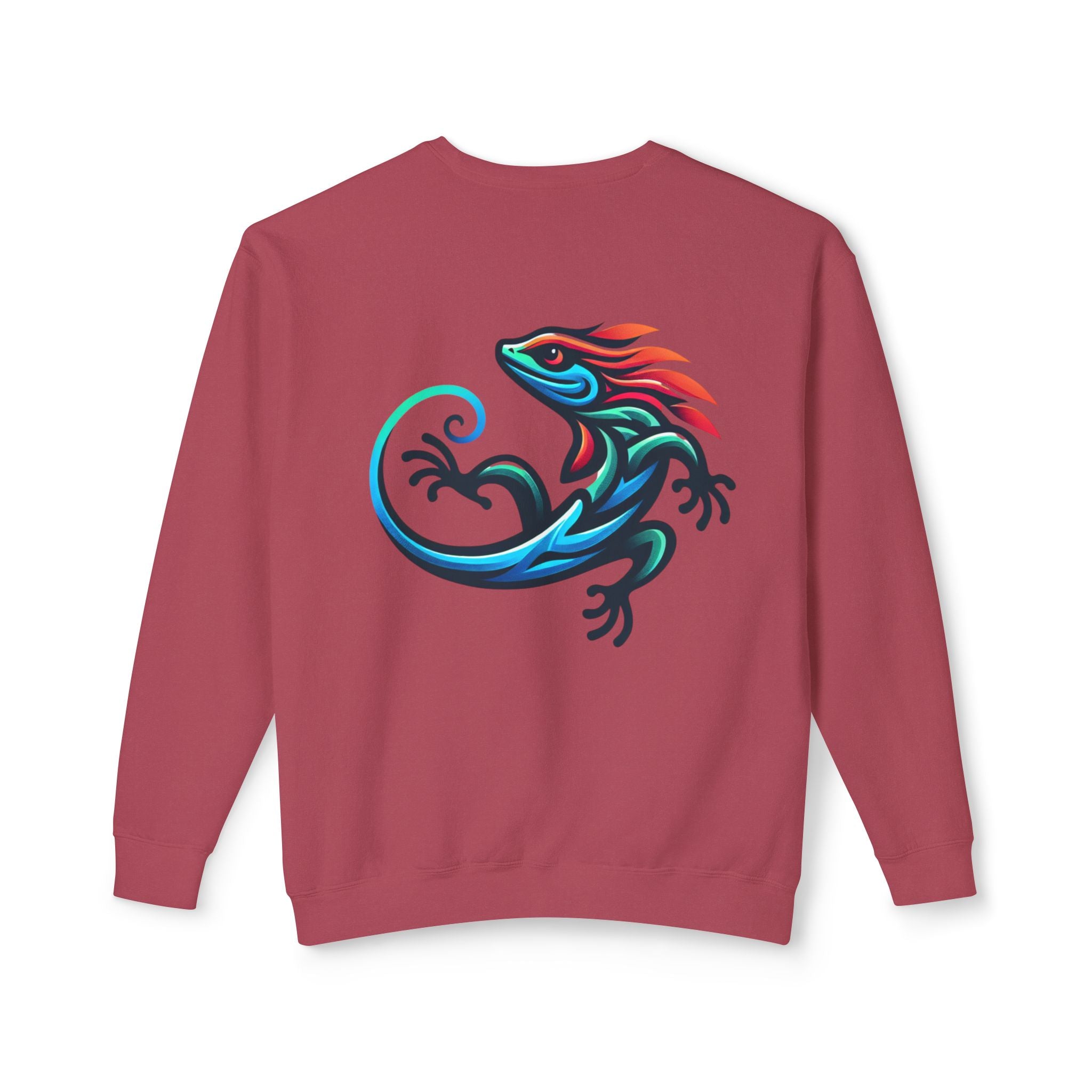 Lizard Graphic Crewneck Sweatshirt — "make your life better" Inspirational Casual Pullover