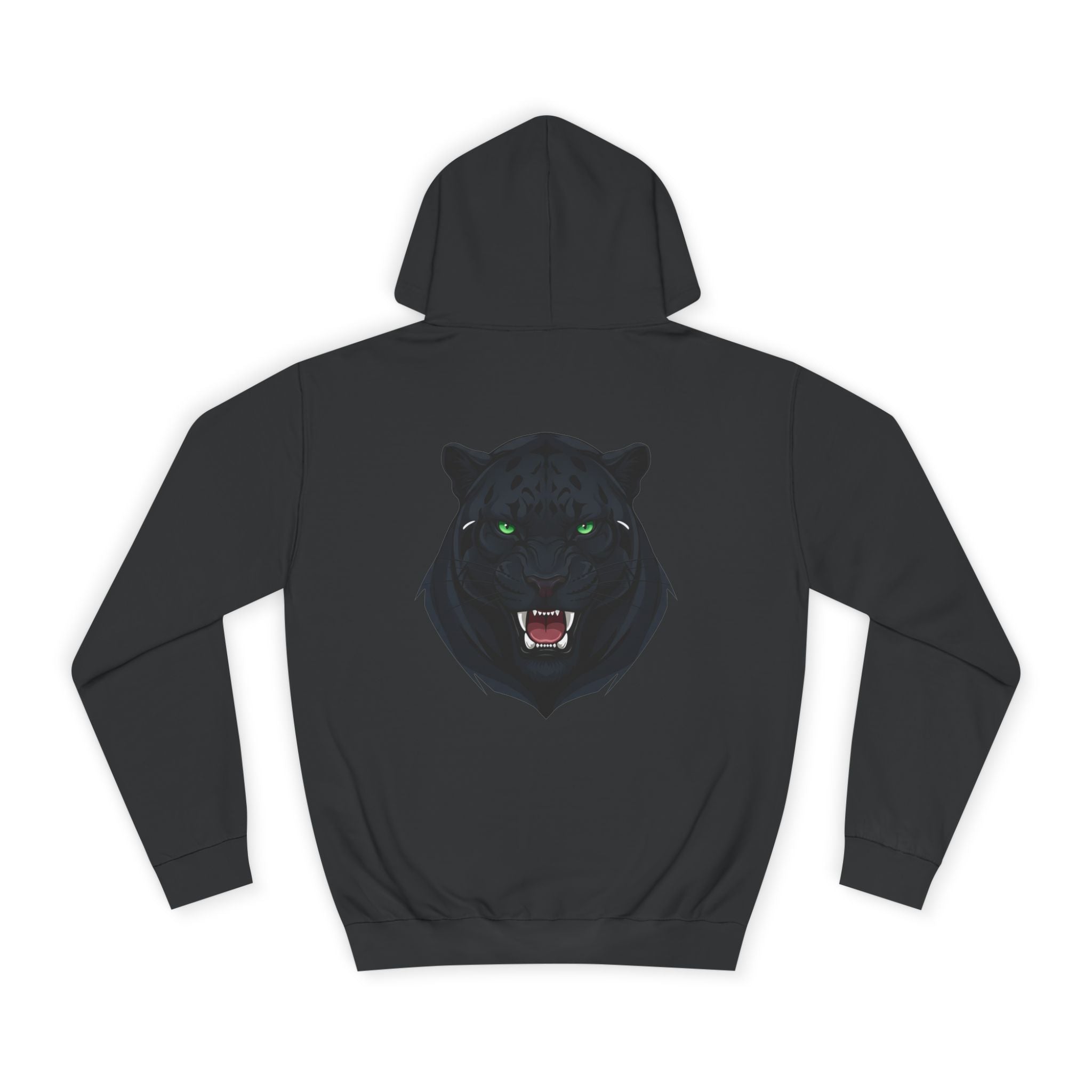 VANTA Black Panther Hoodie — Neon Green Logo Front & Roaring Panther Back