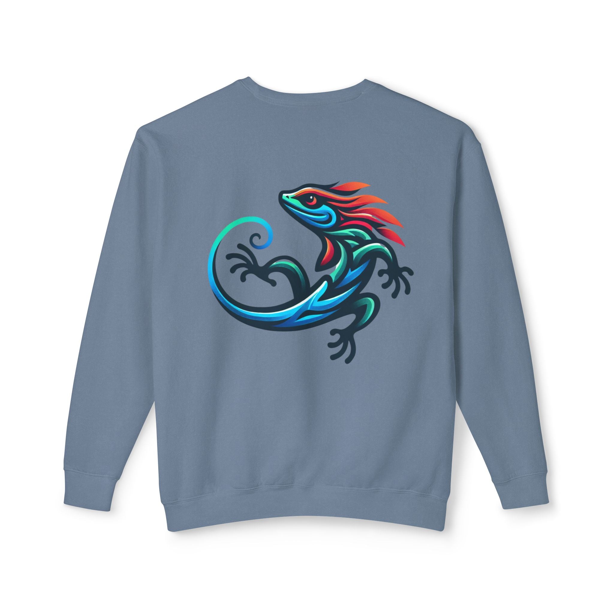 Lizard Graphic Crewneck Sweatshirt — "make your life better" Inspirational Casual Pullover