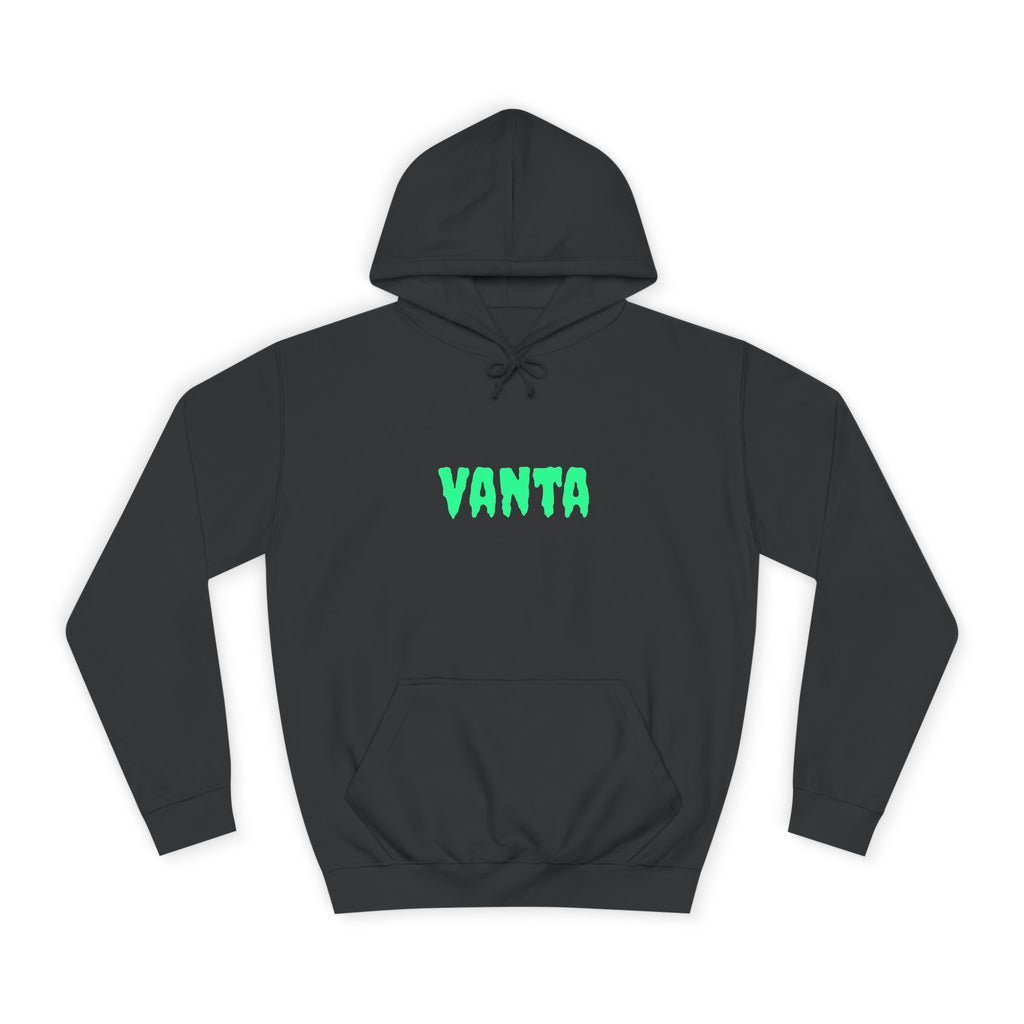VANTA Black Panther Hoodie — Neon Green Logo Front & Roaring Panther Back