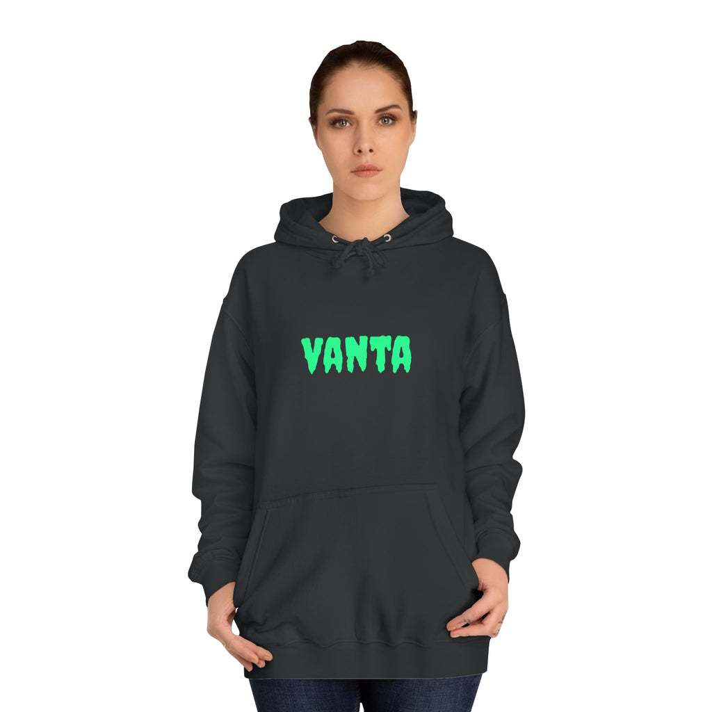 VANTA Black Panther Hoodie — Neon Green Logo Front & Roaring Panther Back