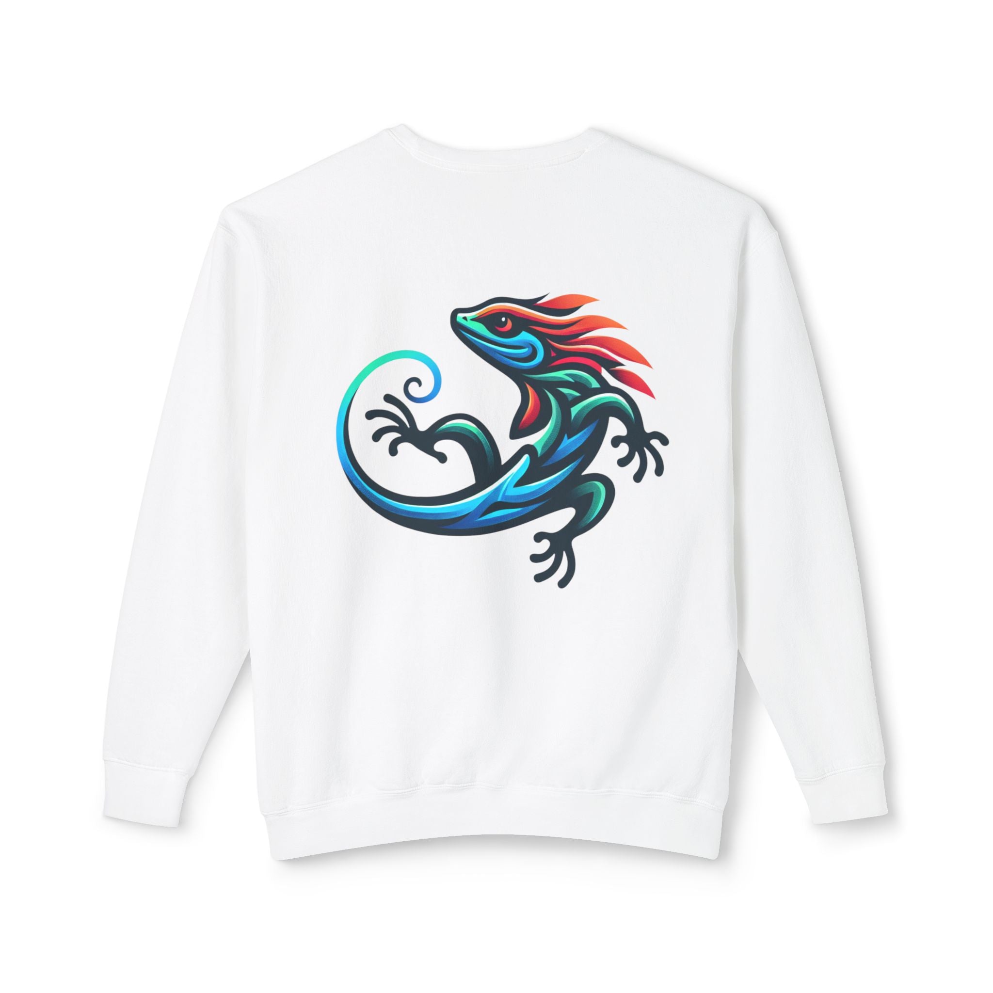 Lizard Graphic Crewneck Sweatshirt — "make your life better" Inspirational Casual Pullover