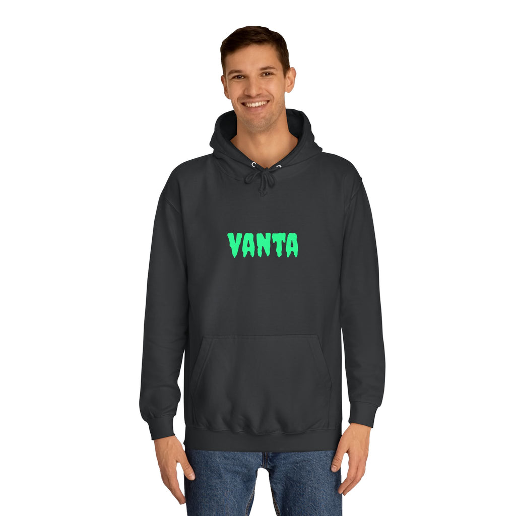 VANTA Black Panther Hoodie — Neon Green Logo Front & Roaring Panther Back