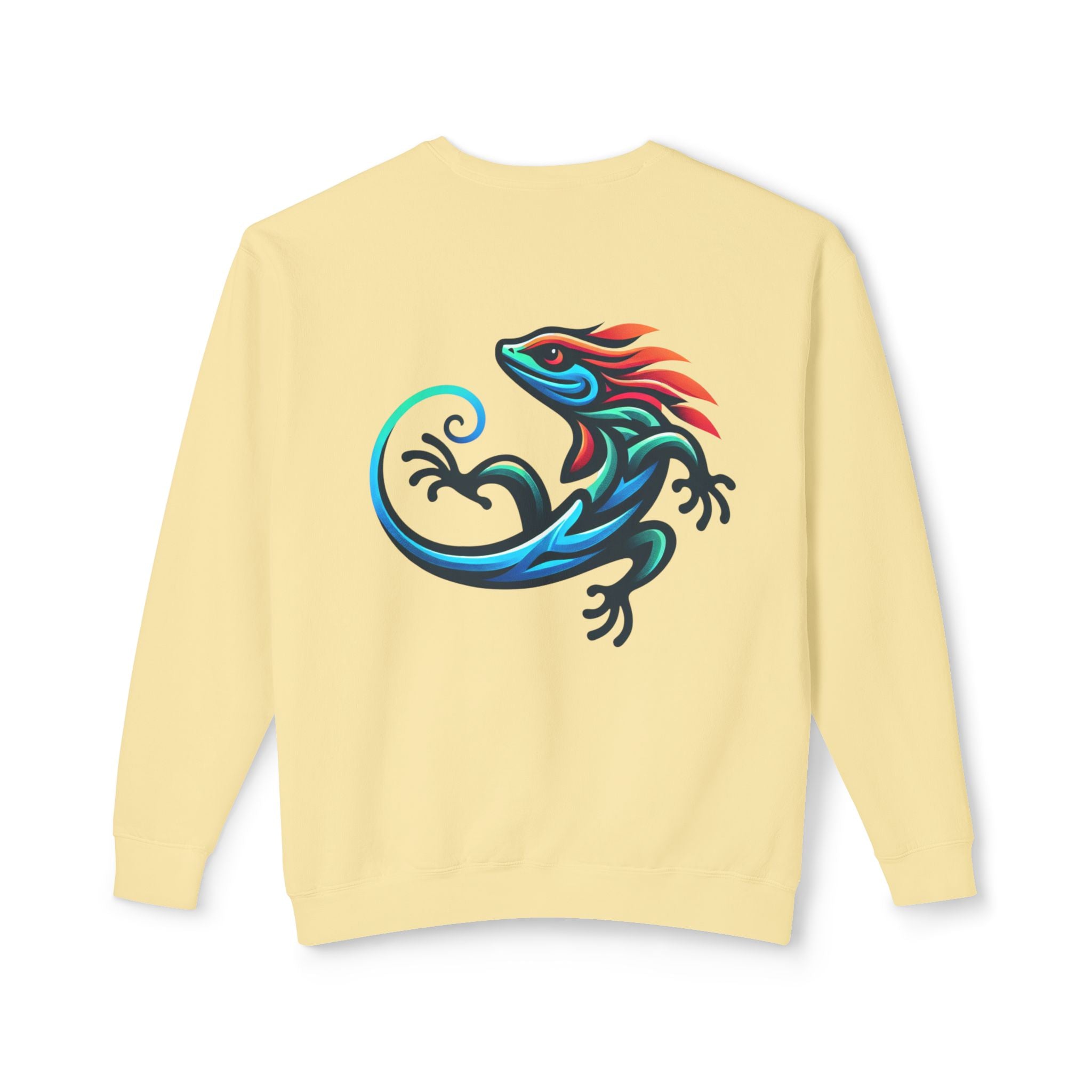 Lizard Graphic Crewneck Sweatshirt — "make your life better" Inspirational Casual Pullover